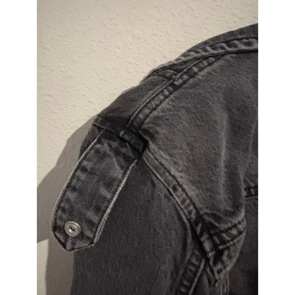 ALLSAINTS Balfern Denim Jacket Belted Biker Moto Urban Grunge Streetwear Fall 2